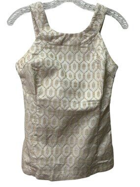 White Tank Sleeveless Shaped Blouse Fitted